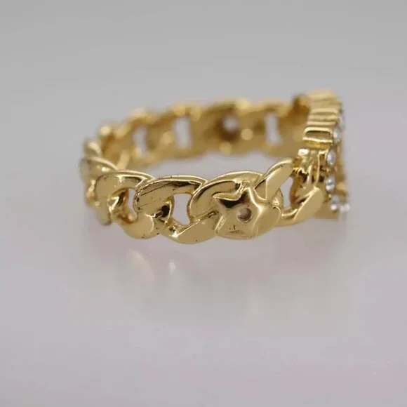 Christian Dior Ring metal Gold Auth